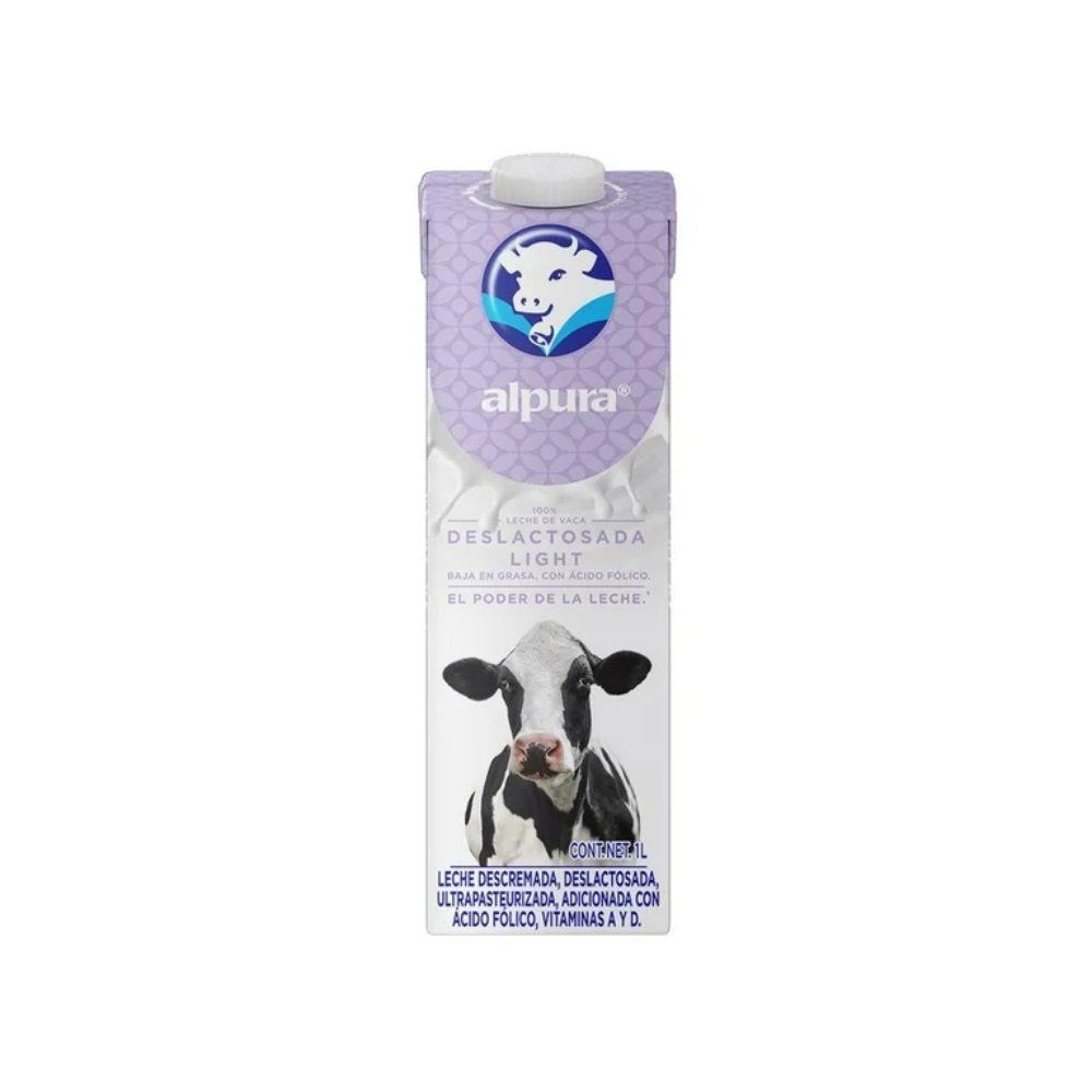 Leche Deslactosada Light Ultrapasteurizada Alpura 1L
